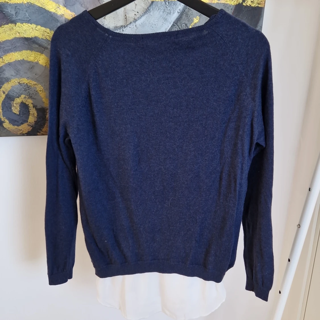 Blå tröja med vit detalj från ONLY - 3