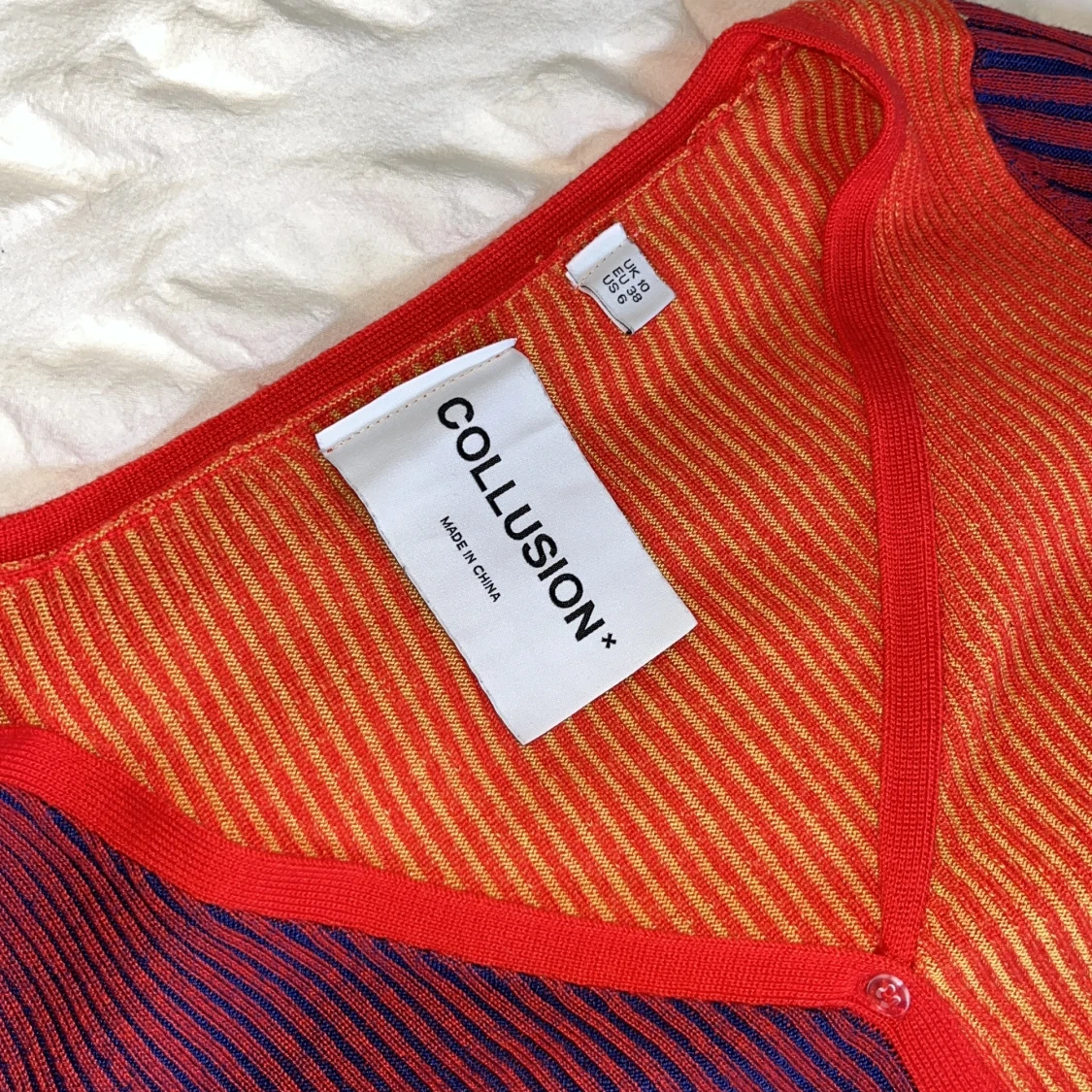 Färgglad randig kofta från Collusion - 2