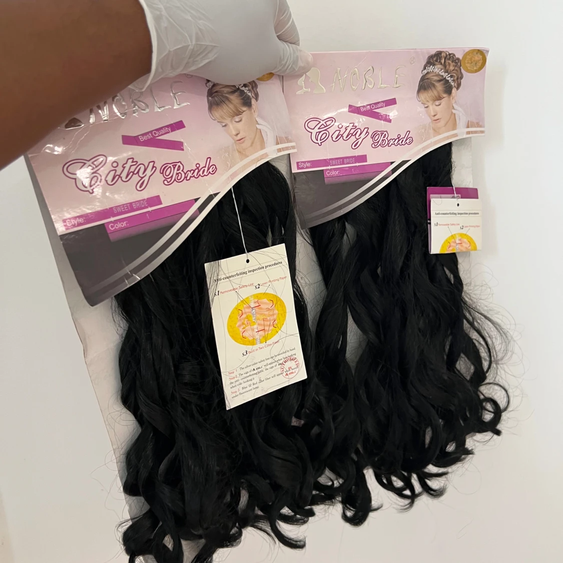 Noble City Bride svarta löshår - 1