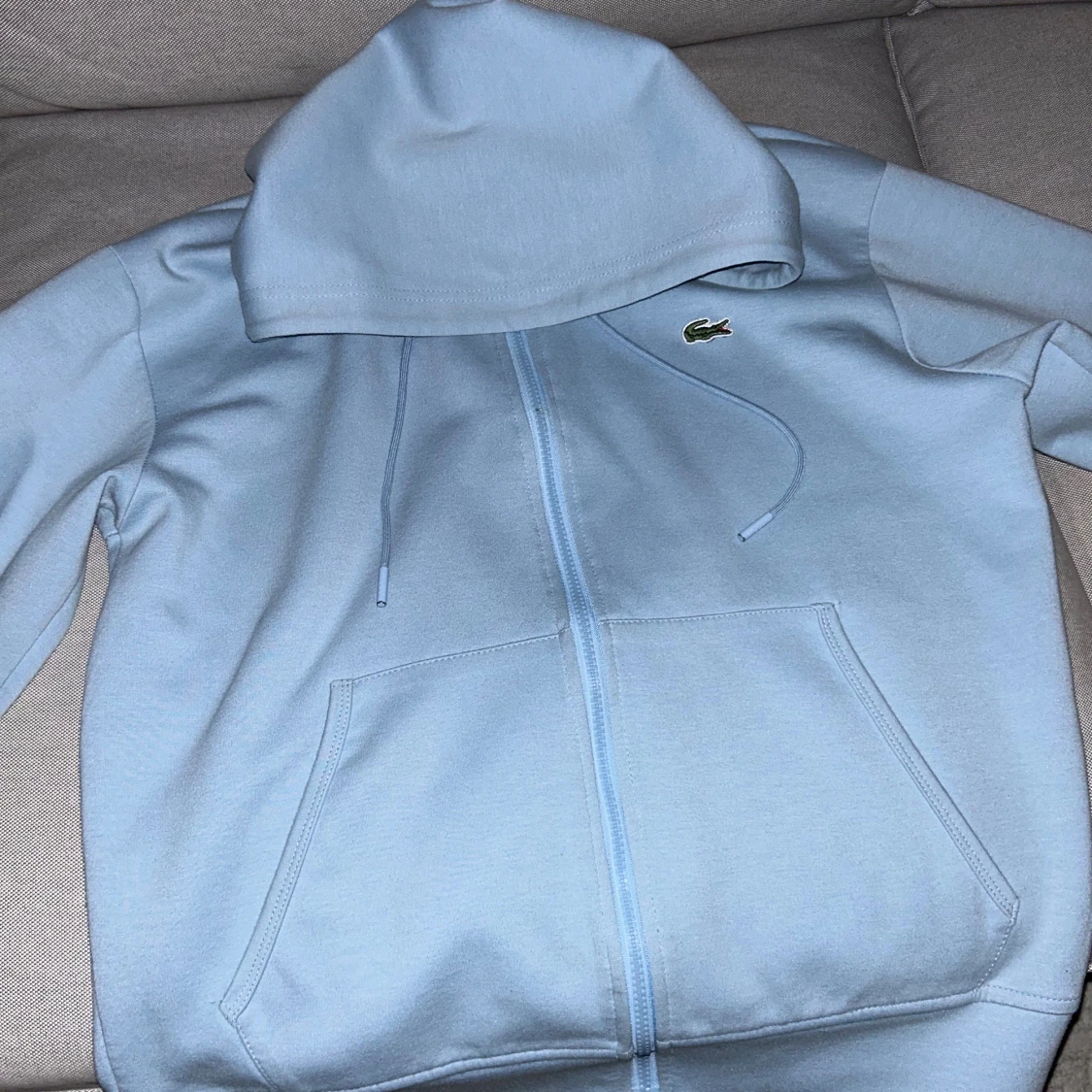Lacoste zip hoodie ljus blå - 1
