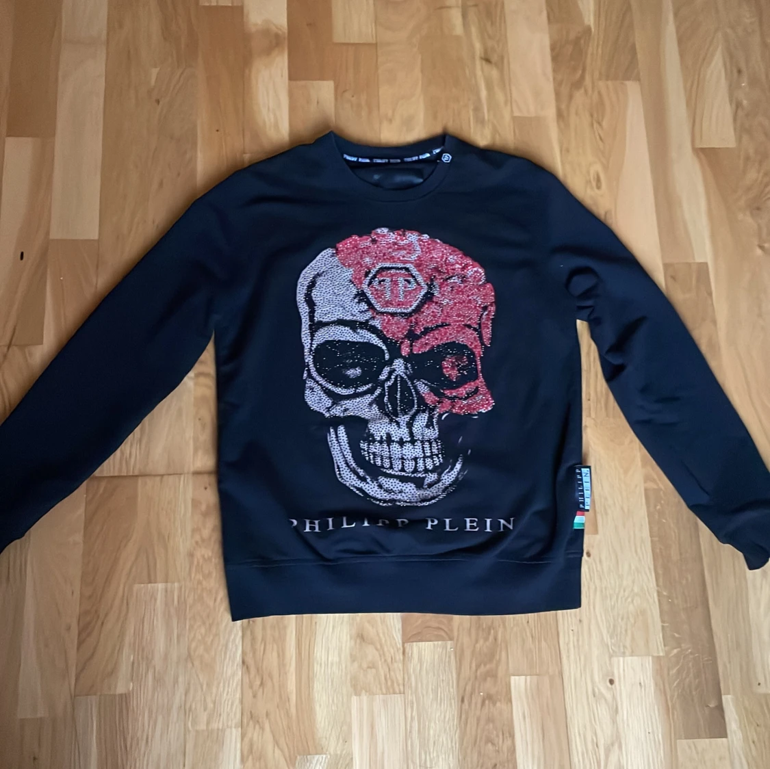 Svart Philipp Plein tröja med döskalle M