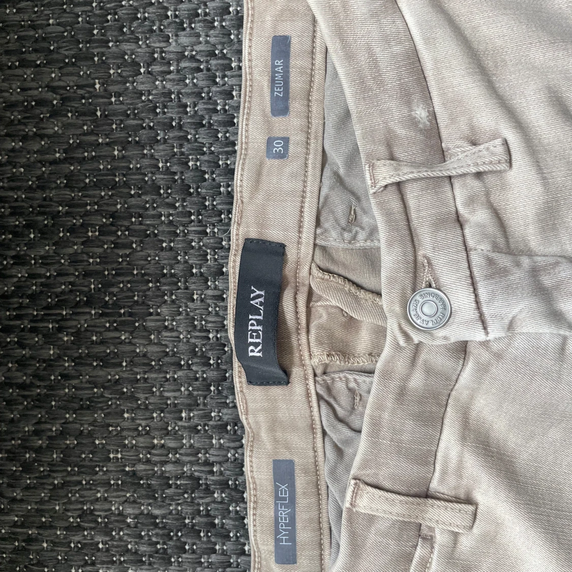 Beige Replay Hyperflex chinos - 3