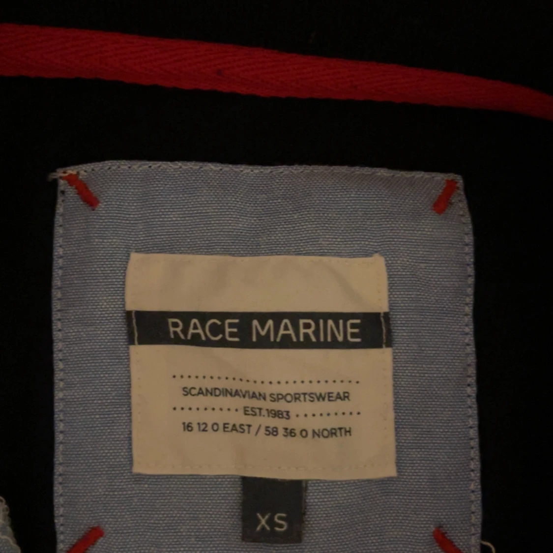 Race Marine pikétröja XS, marinblå/röd - 3
