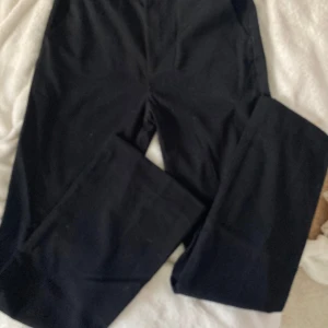 Svarta kostymbyxor från Lindex Fiona - Klassiska svarta kostymbyxor från Lindex, modell Fiona. Byxorna har raka ben, diskreta bakfickor och är tillverkade i ett mjukt tyg som sitter snyggt. Perfekta för en clean och stilren look.