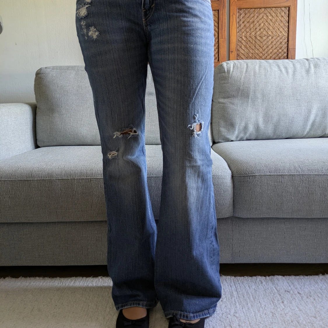 Weekday Nova Bootcut Jeans blå W29