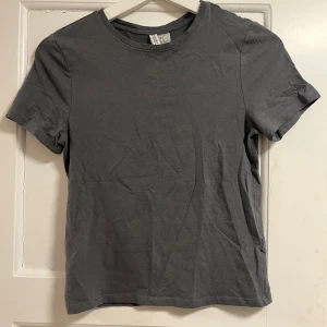 Mörkgrå basic t-shirt - Enkel och stilren mörkgrå t-shirt i mjuk bomull. Modellen är klassisk med rund halsringning och korta ärmar. Perfekt att matcha med jeans eller kjol för en clean look.