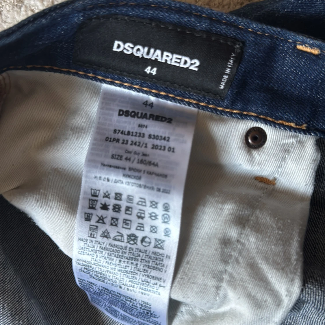Dsquared2 blå jeans med slitningar - 2