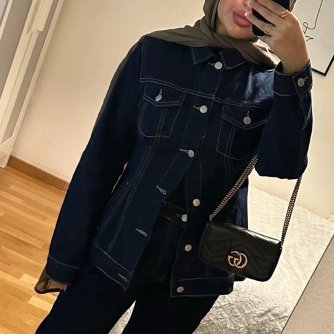 Mörkblå jeansjacka - 3