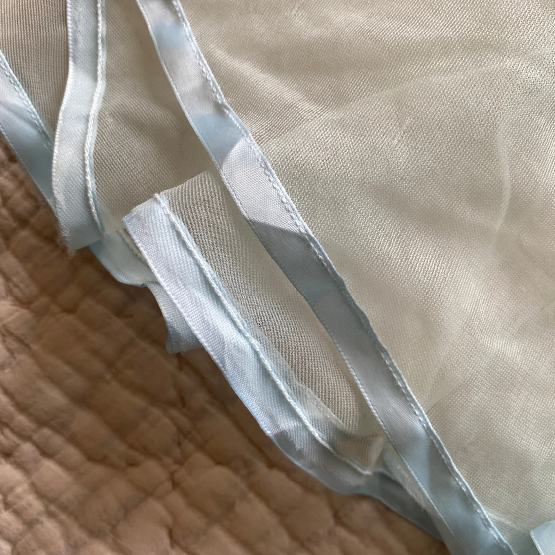 Blå blommig camis linne  - 2