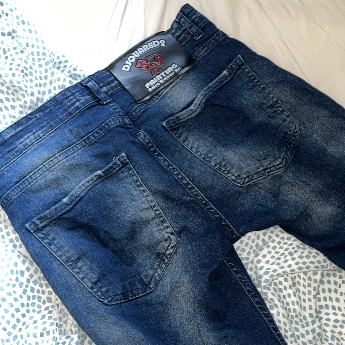 Mörkblå slitna jeans från Dsquared2 - 2