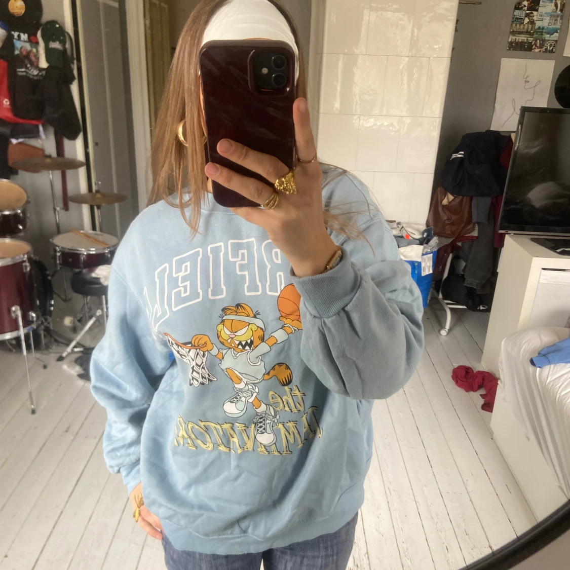 Sweatshirt med tryck  - 1