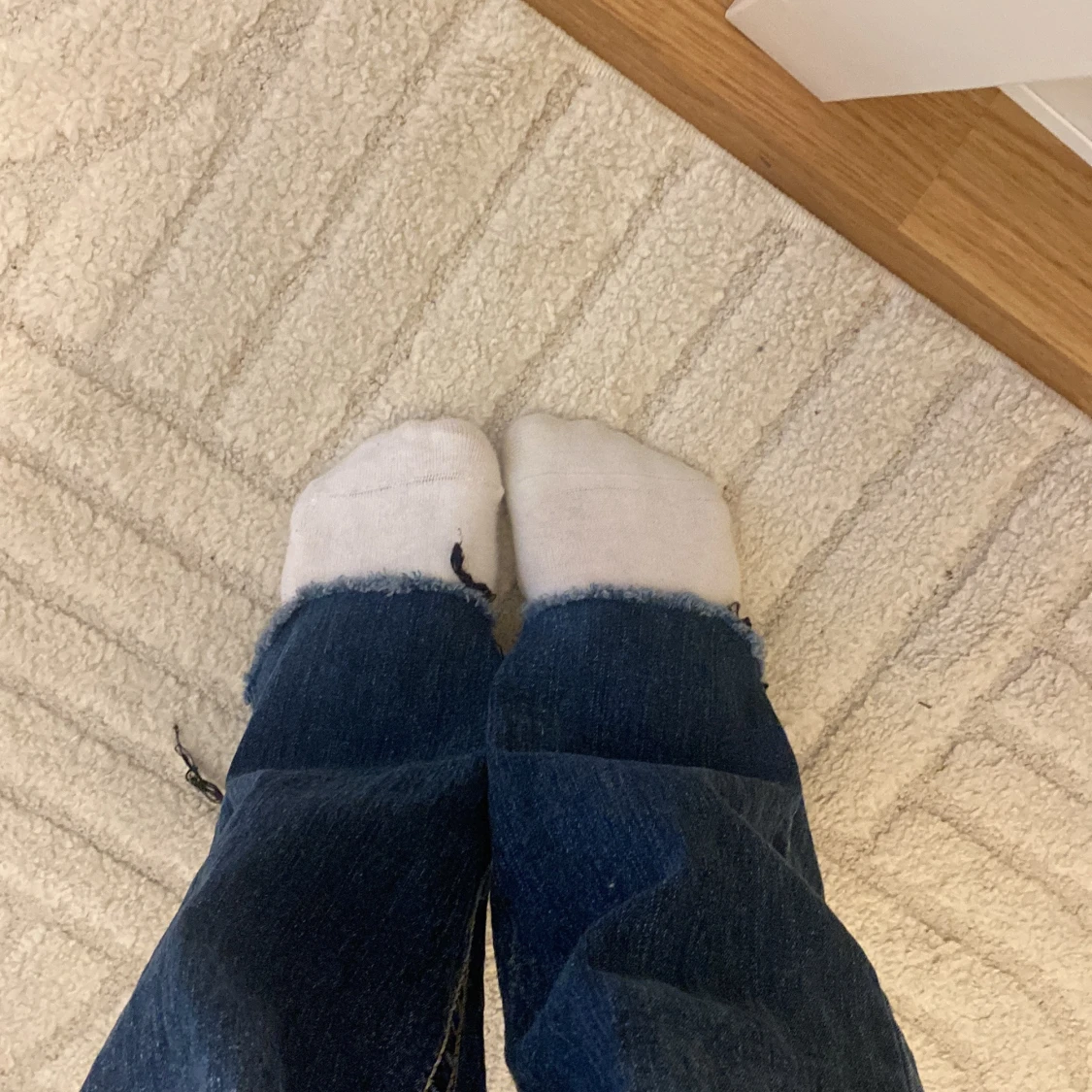 Blå lowwaist bootcut jeans  - 3