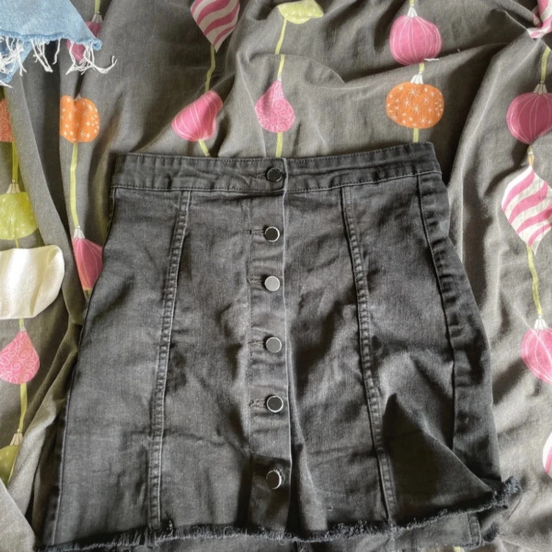 Svart jeanskjol med knappar, g perfect jeans