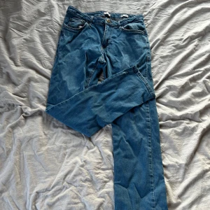 Blå jeans från DF Jeans W30 L32 - Säljer ett par klassiska blå jeans från DF Jeans i rak modell. Jeansen har fem fickor, bälteshällor och stängs med knapp och dragkedja. Perfekta för dig som gillar en tidlös look och vill ha ett par bekväma jeans till vardags.