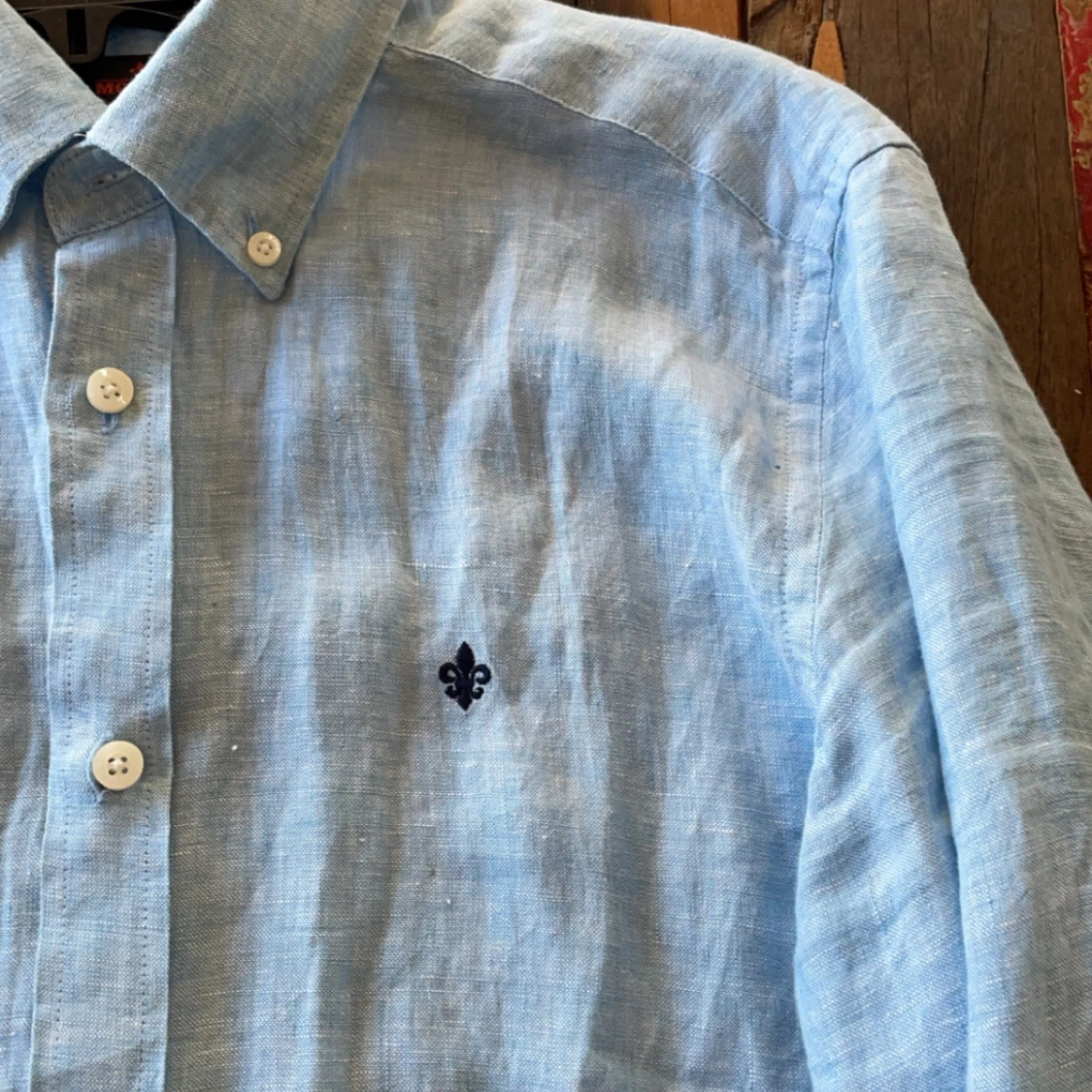 Ljusblå linneskjorta från Morris - 2