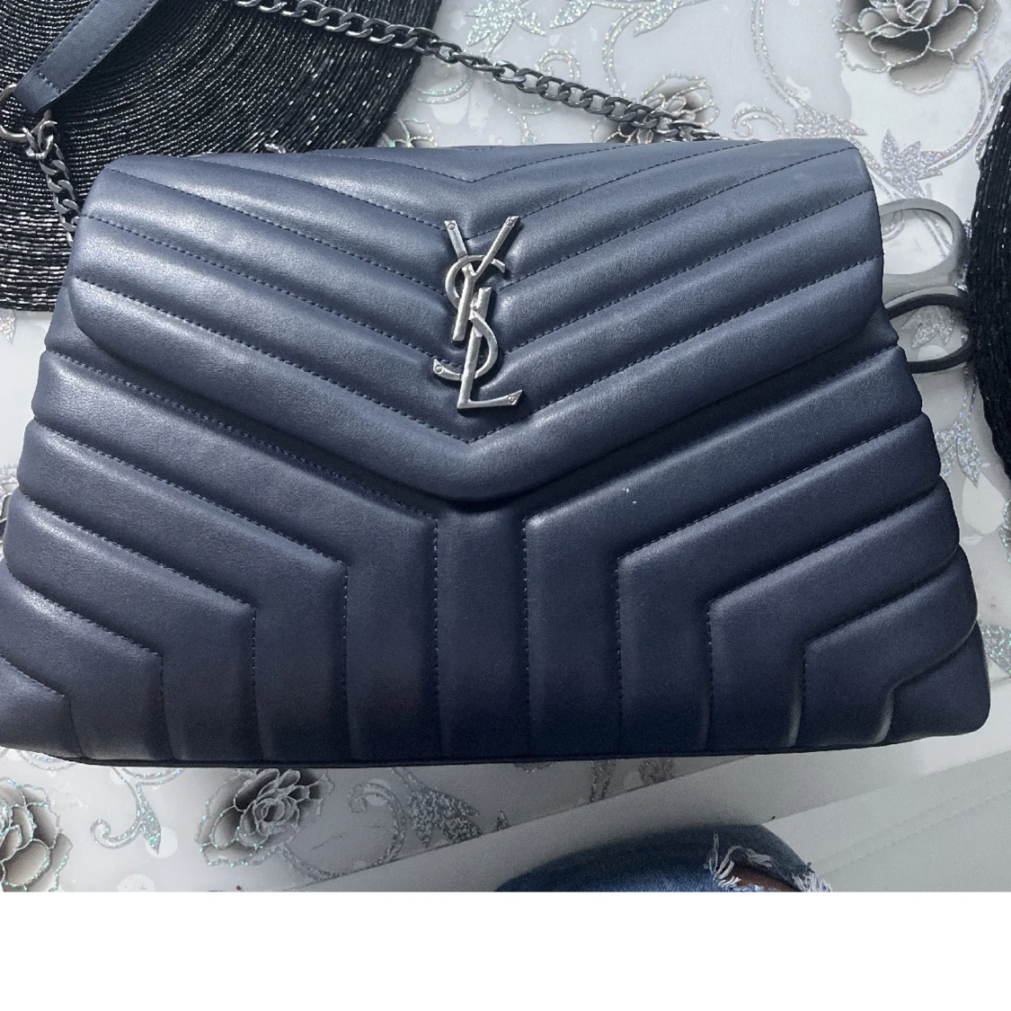 Svart quiltad axelväska från YSL - 1