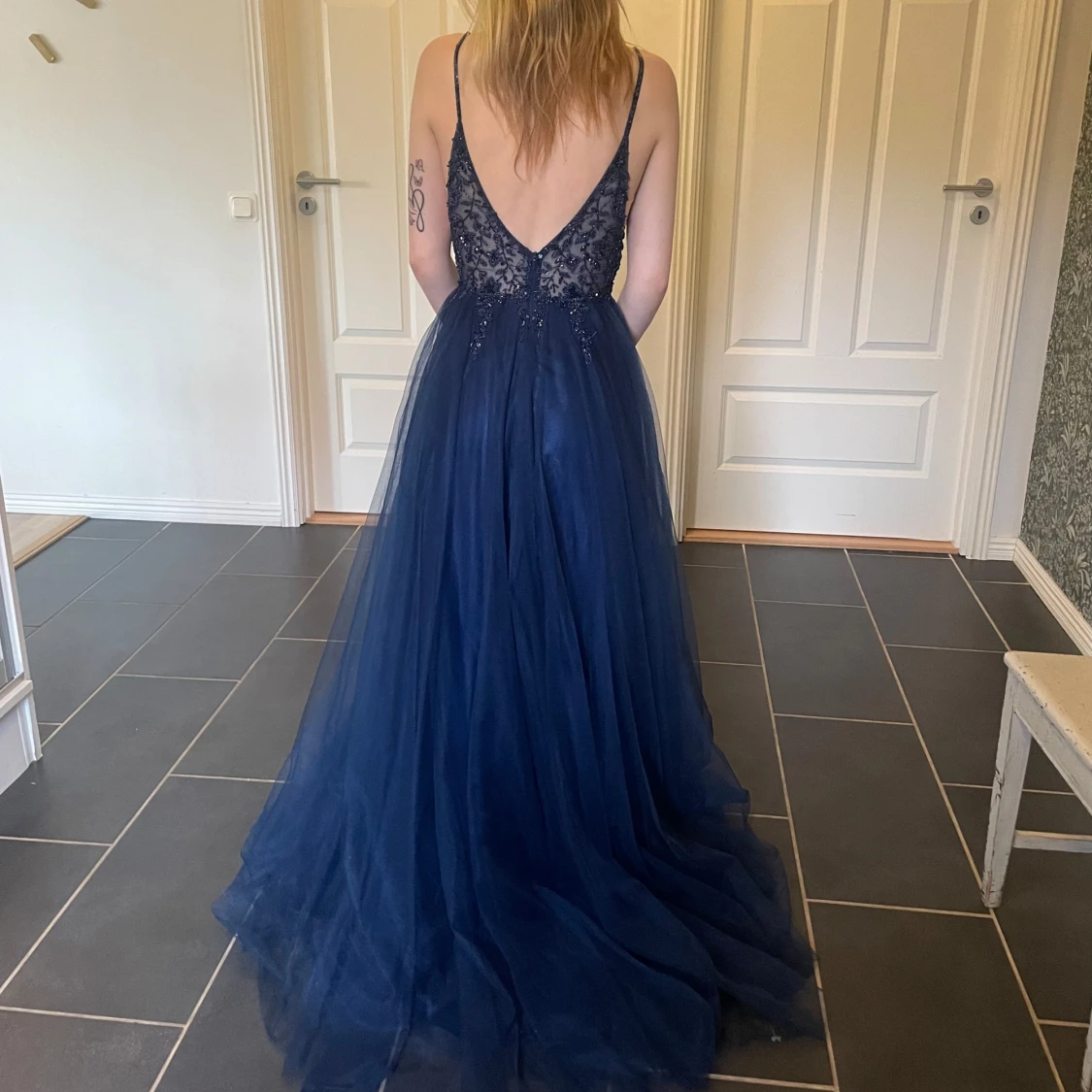 Marinblå balklänning - 1