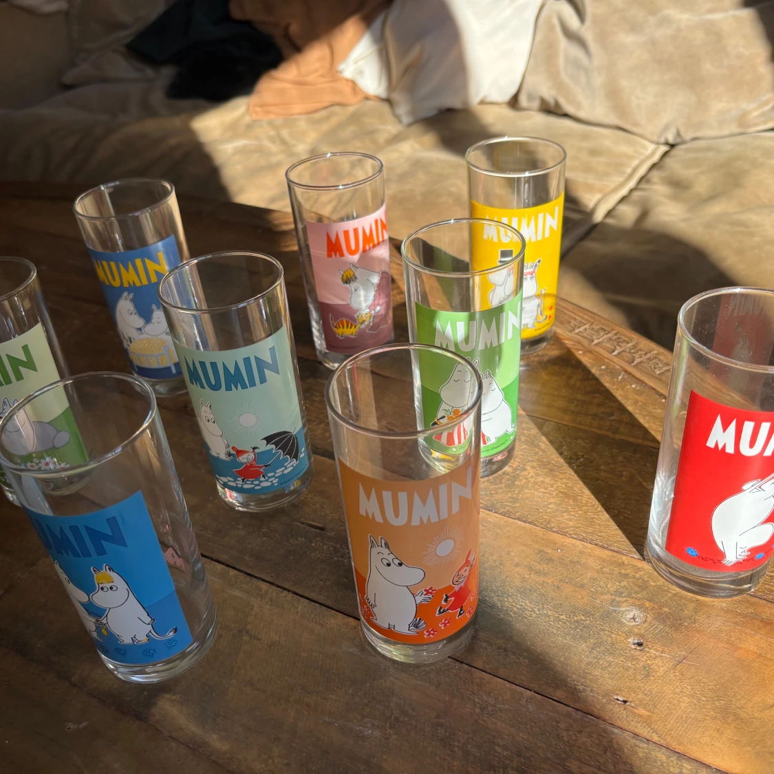 Färgglada Mumin-glas - 1