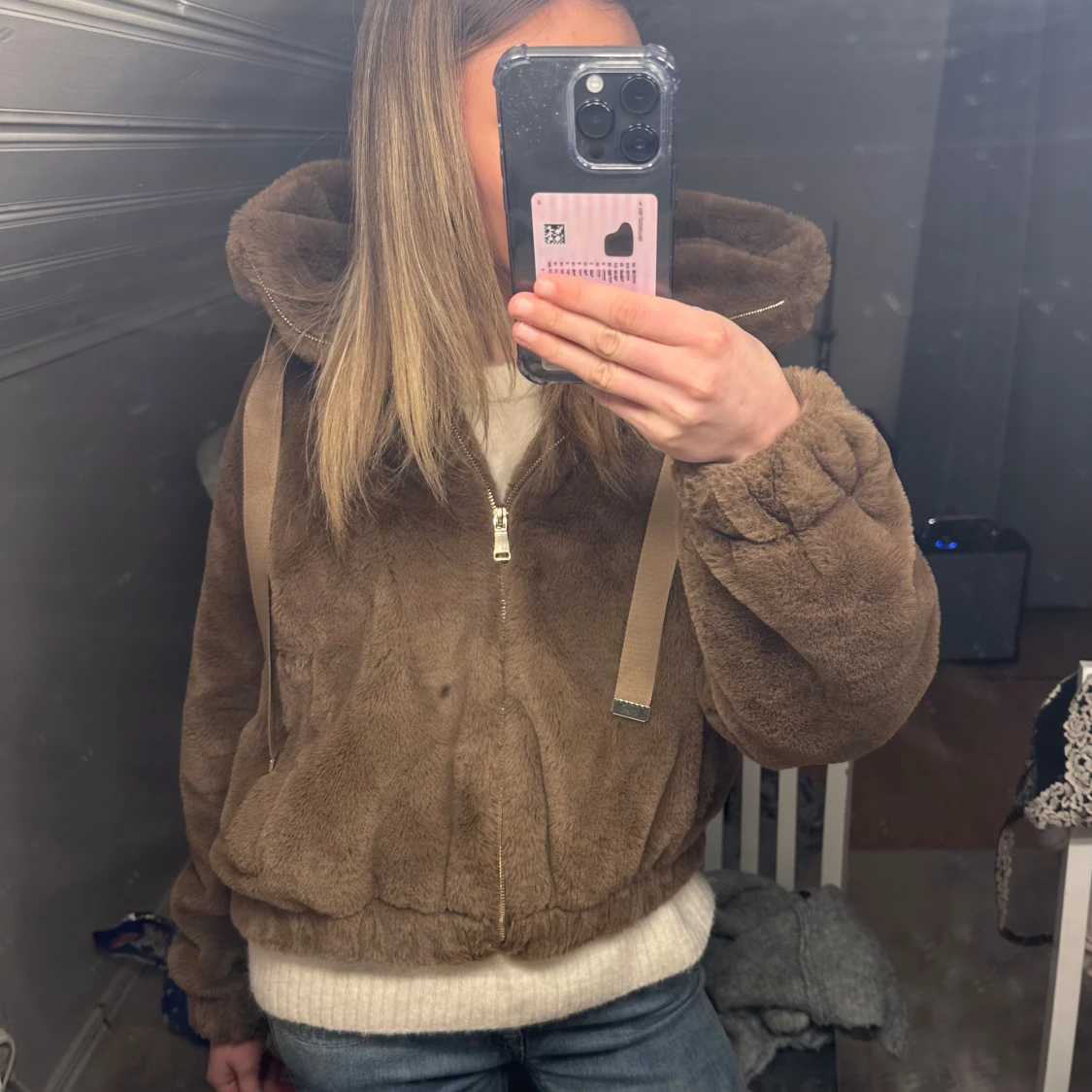 Brun teddyjacka🐻✨