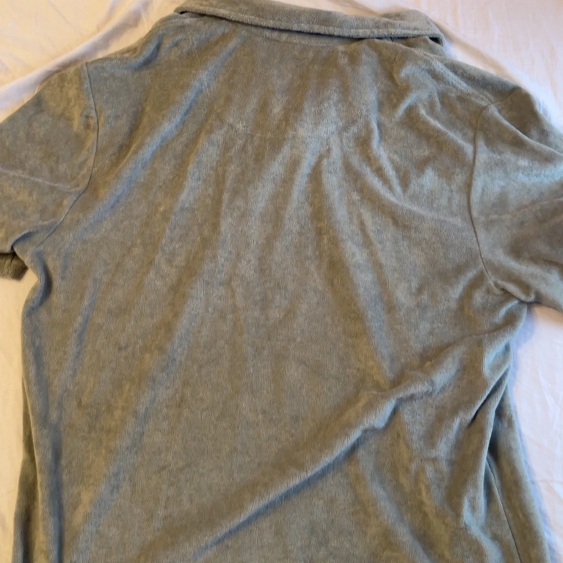 Grå frotté pikétröja från East West - 1