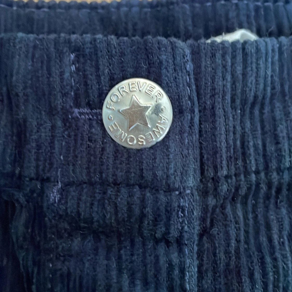 Mörkblå manchesterkjol  - 1