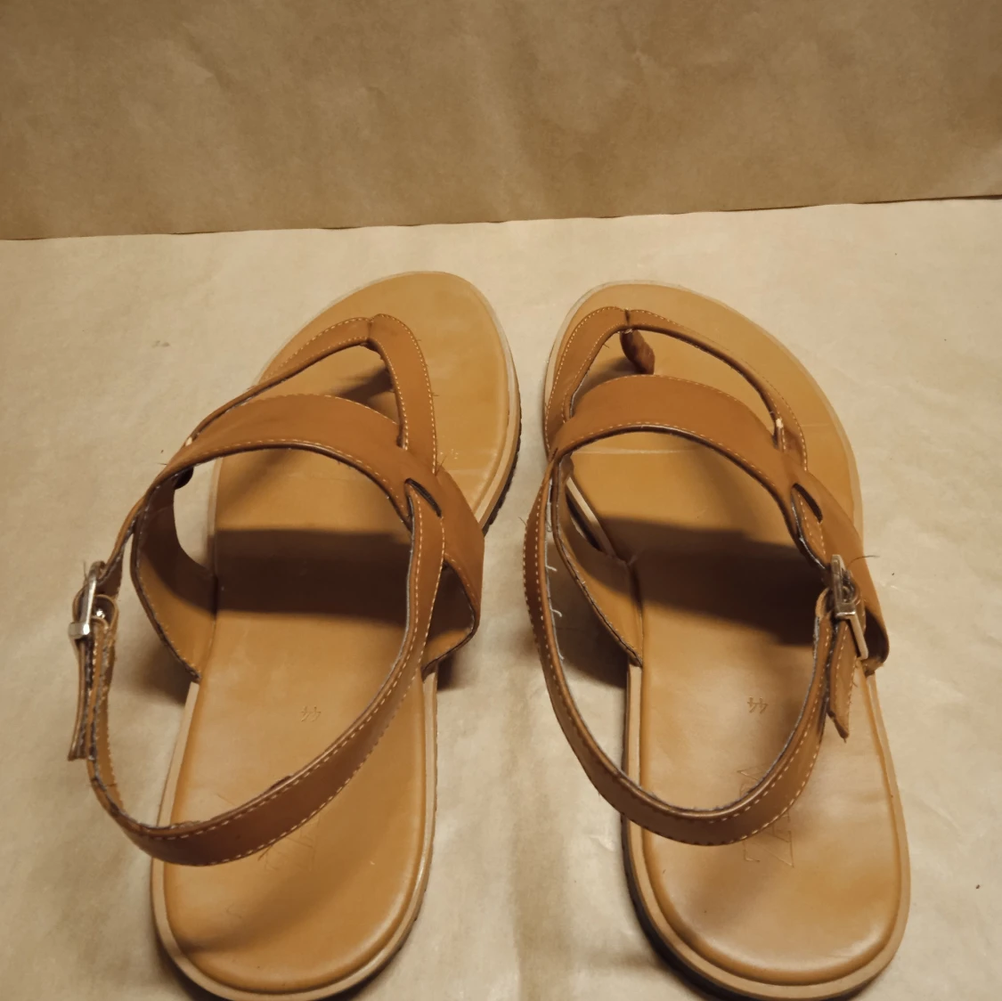 Bruna färg läder sandaler från Zara Man, 44 - 4