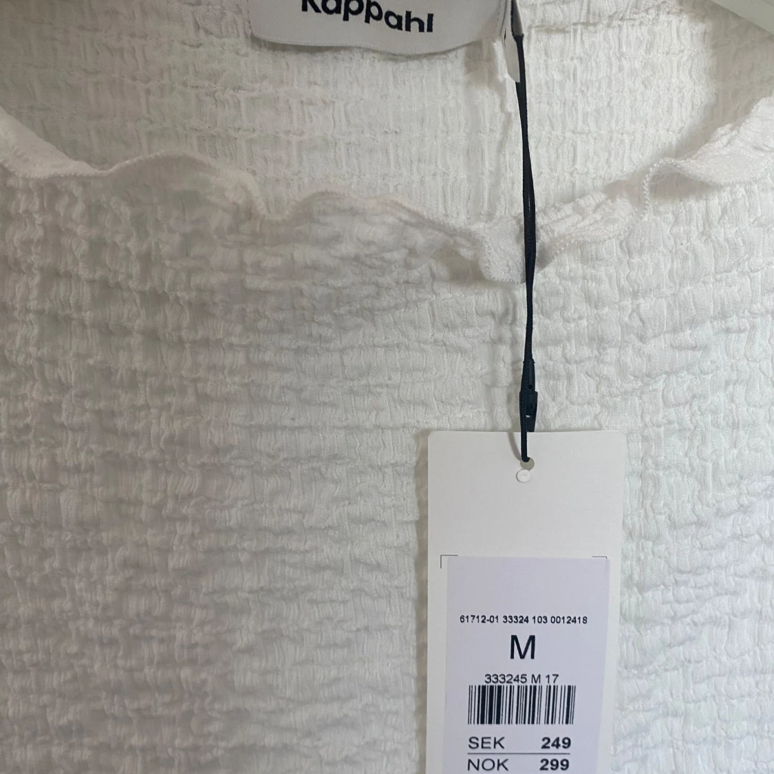 Vit T-shirt med struktur  - 90