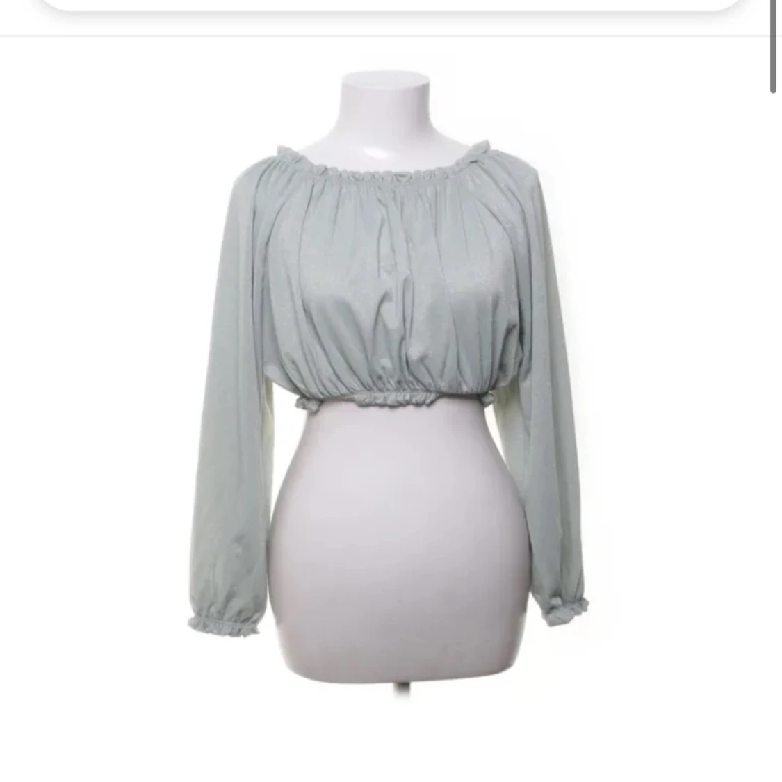 Grön blus med långa ärmar - 1