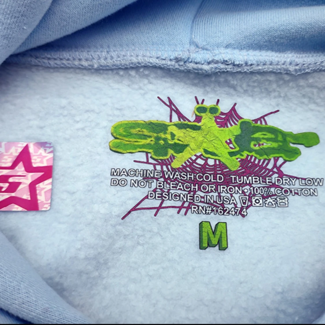 Spider Sky Blue hoodie - 3