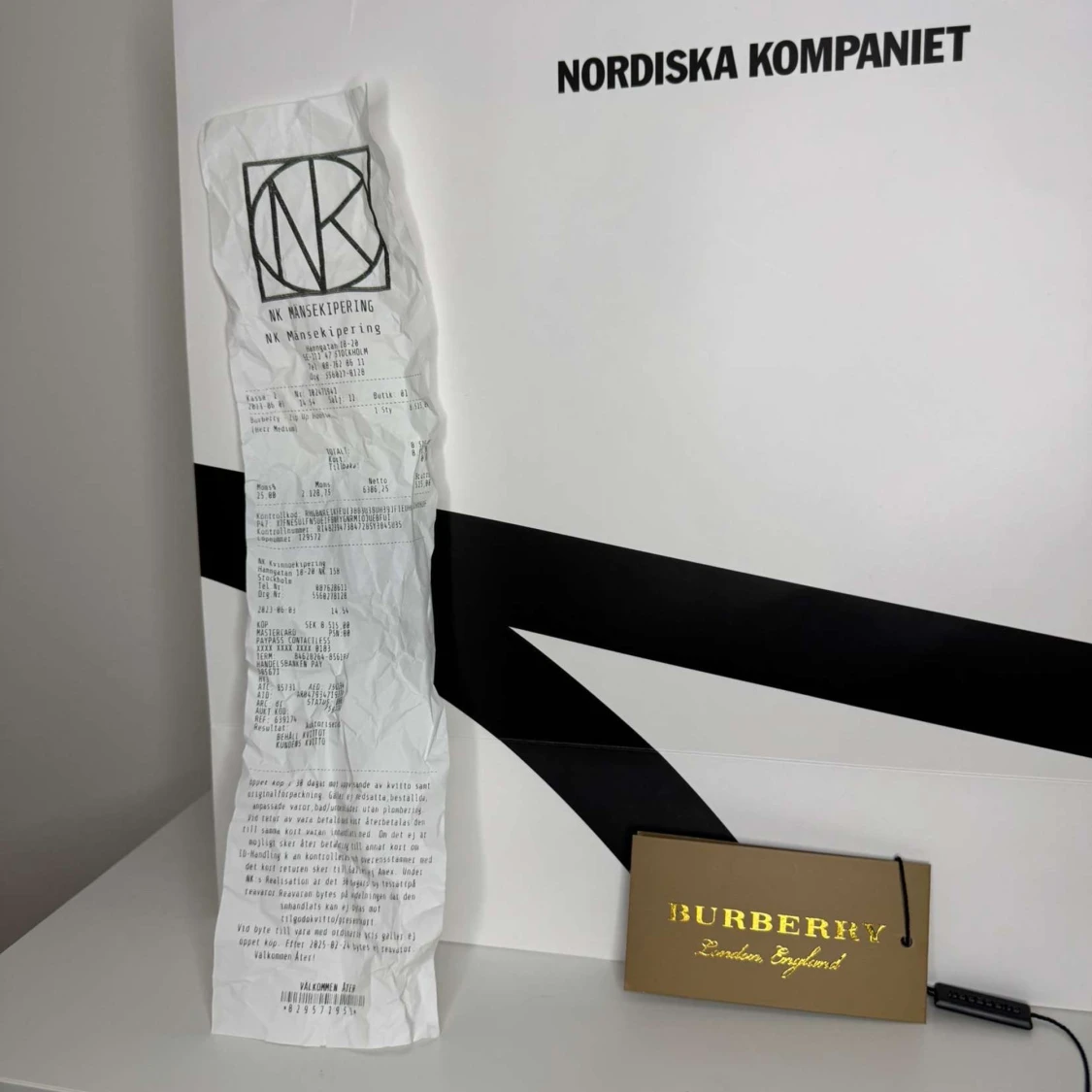 Mörkblå Burberry hoodie - 4