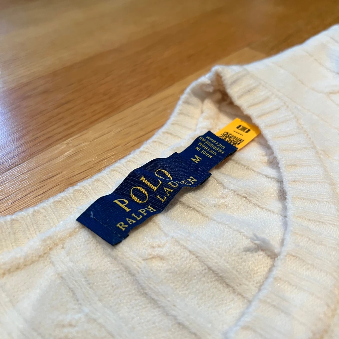 Vit kabelstickad tröja från Polo Ralph Lauren - 3