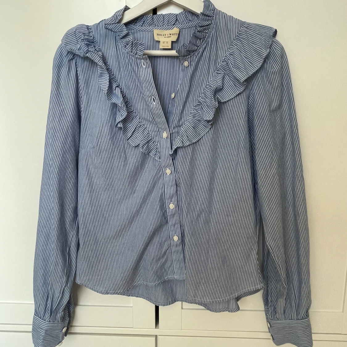 Blåvit randig blus från Lindex 