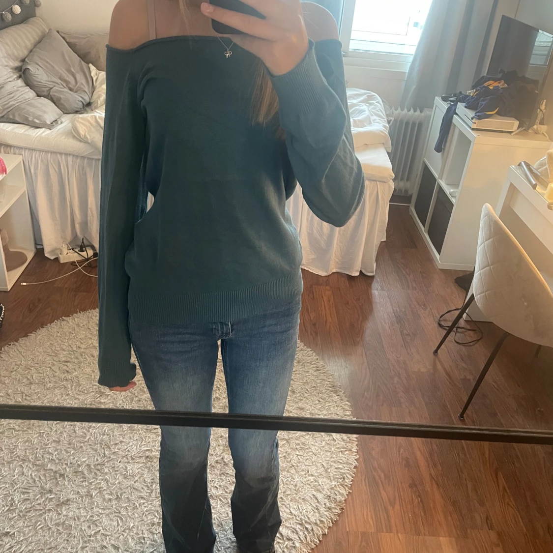 Grön offshoulder tröja från Mohito - 1