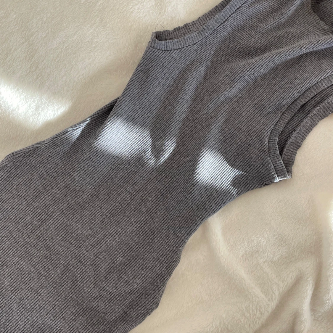 Grå lång maxi klänning  - 2