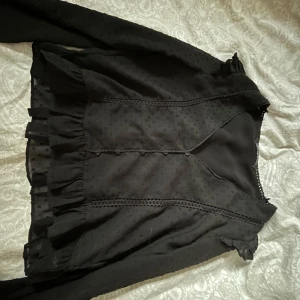 Fin svart blus - Jättefin svart volangblus från zara med fina små detaljer💕