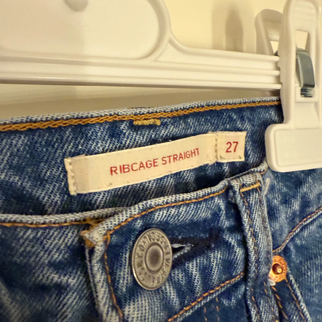 Blå Ribcage Straight jeans - 1