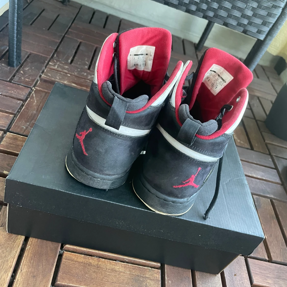 Nike Air Jordan 1 svart/vit/röd - 1