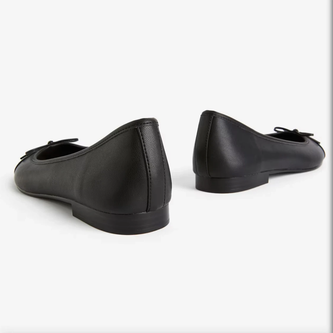 Svarta ballerinaskor med lackad tå - 4
