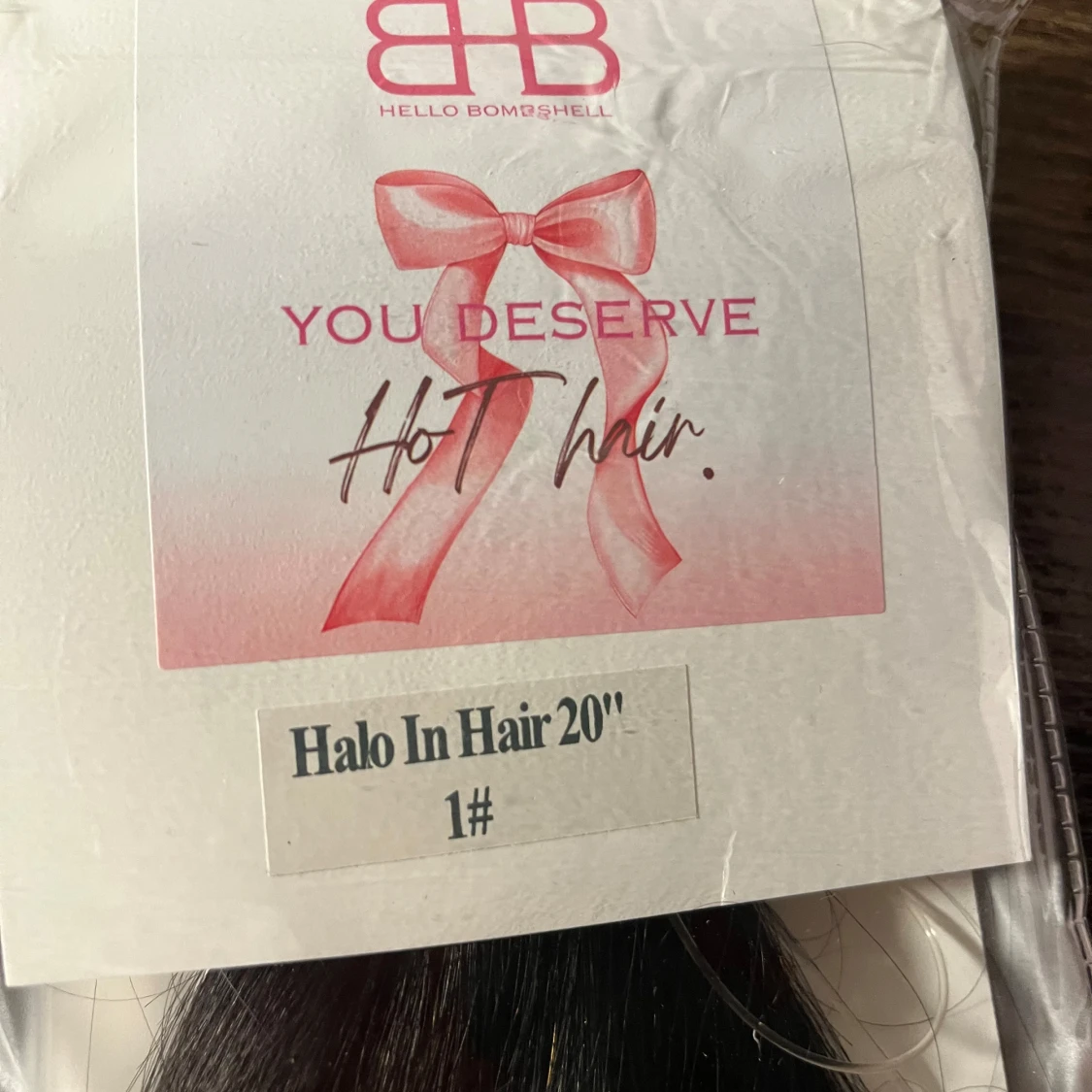 Hello Bombshell Halo löshår kit svart - 2