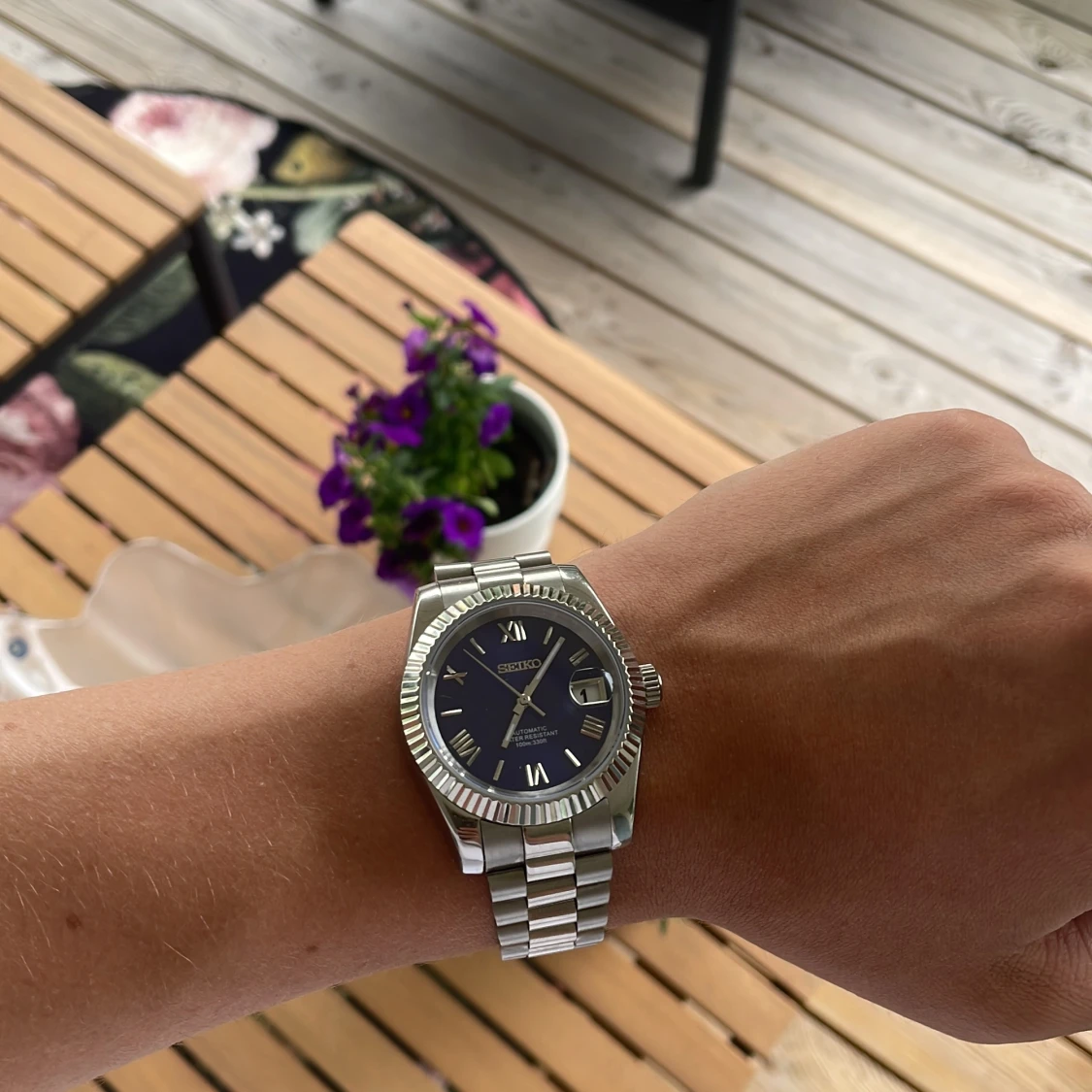 Blå Seiko Mod klocka - 1