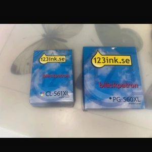 Bläckpatroner cannon Pixma - Nya och oöppnade bläckpatroner från 123ink. Säljer pga felköp. Passar cannon Pixma skrivare. Färg: CL-561XL. Svart: PG-560XL. 