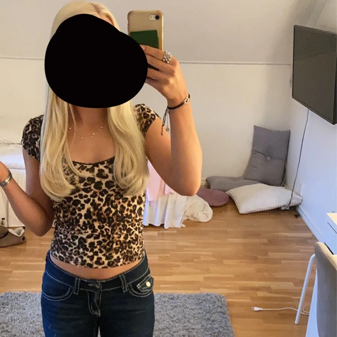 Leopardmönstrad topp - 1