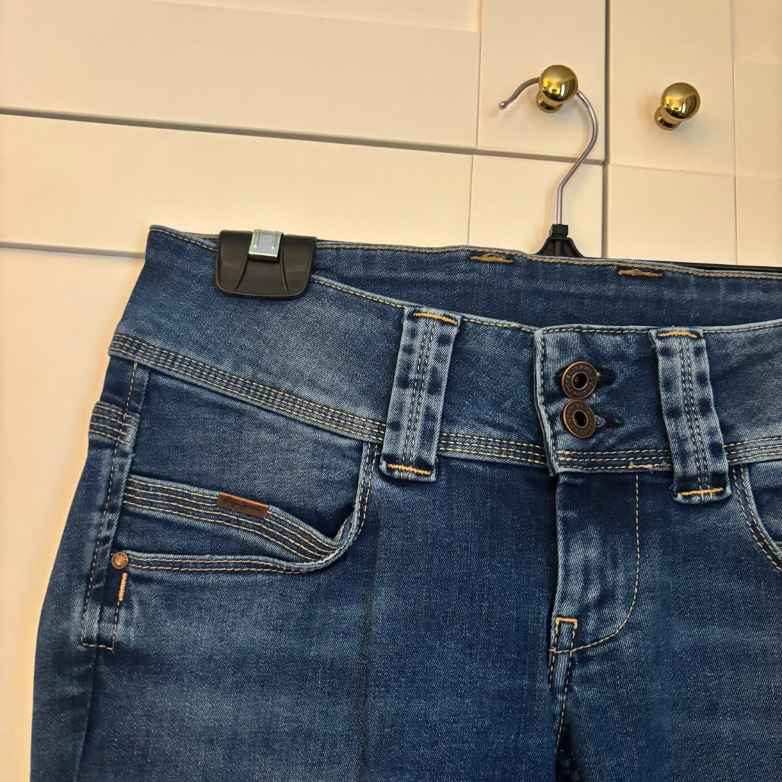 Blå straight jeans Venus low waist - 1