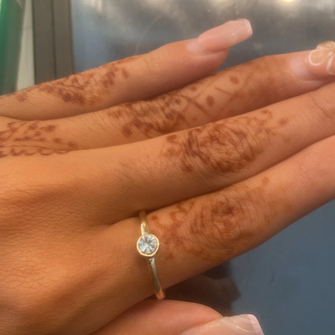 Set med tre tunna guldringar - 2