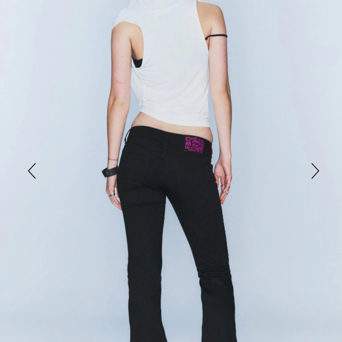 Svarta bootcut jeans Cheeky Monkey - 2