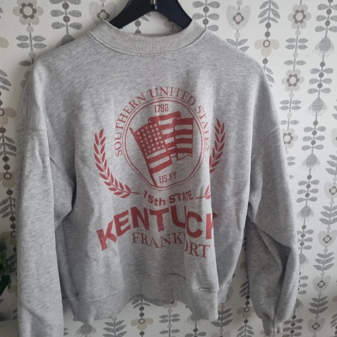 Grå sweatshirt Kentucky print