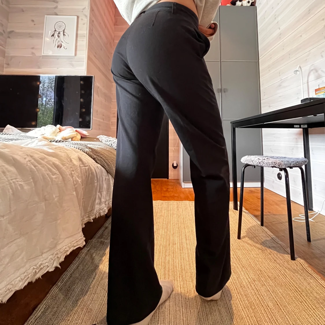 Svarta wide kostymbyxor Junkyard S - 1