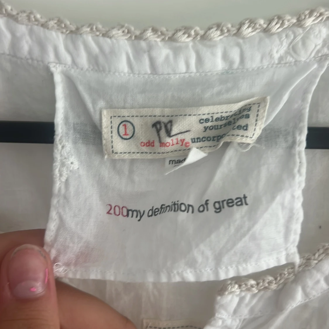 Vit Odd Molly långklänning med broderi - 1