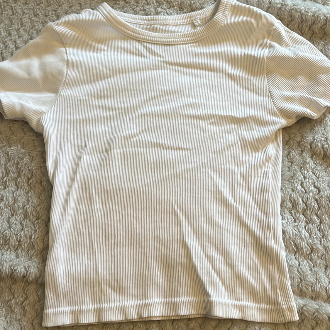 Vit ribbad croppad topp primark - 1