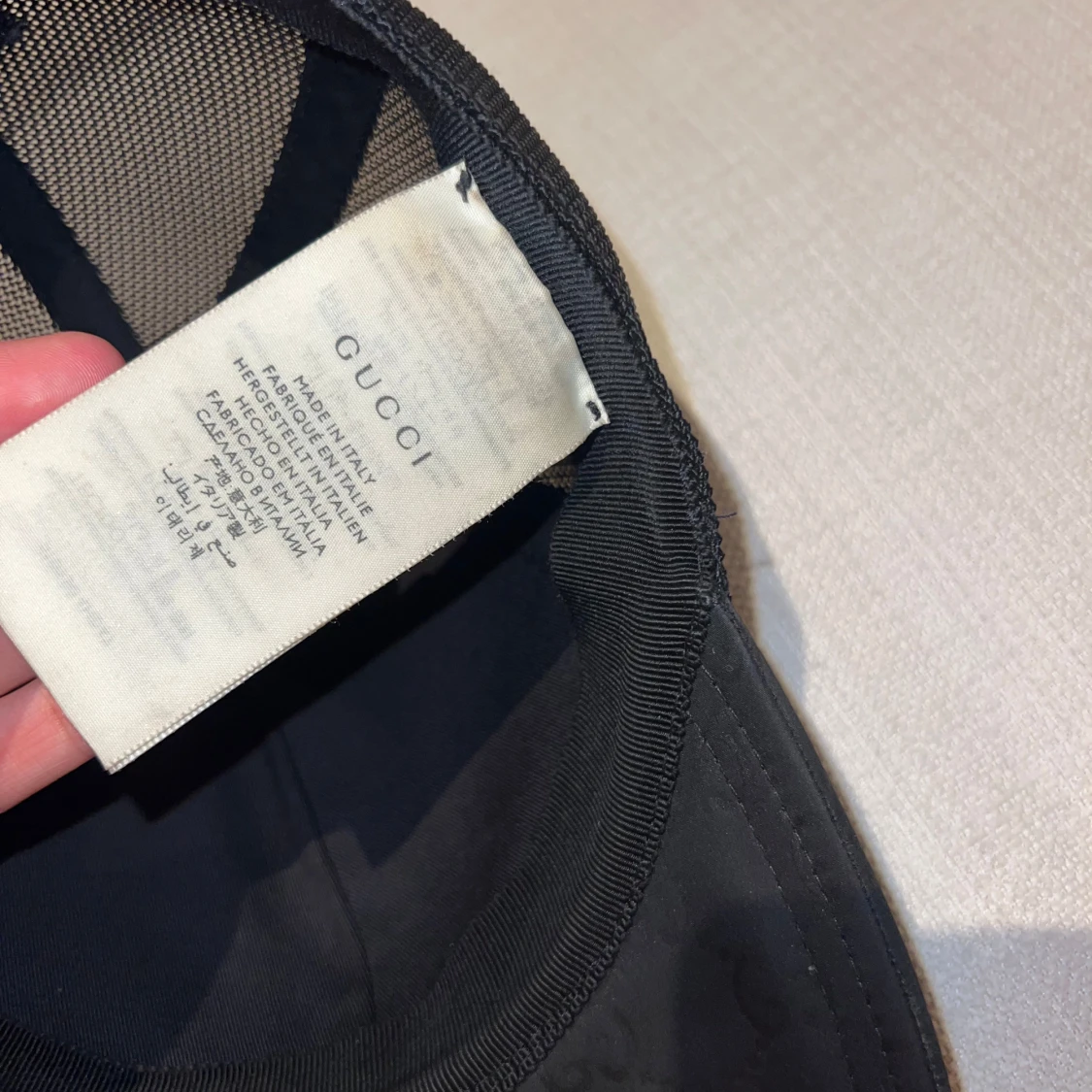 Svart Gucci keps nylon - 3